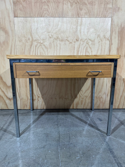 Vintage style desk on chrome legs