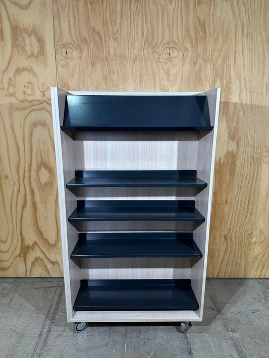 Beech Veneer Bookshelf on Castors