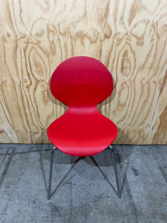 Galvano Tecnica stacker chair red