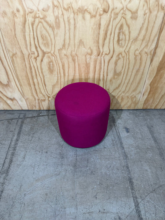 Small burgundy ottoman