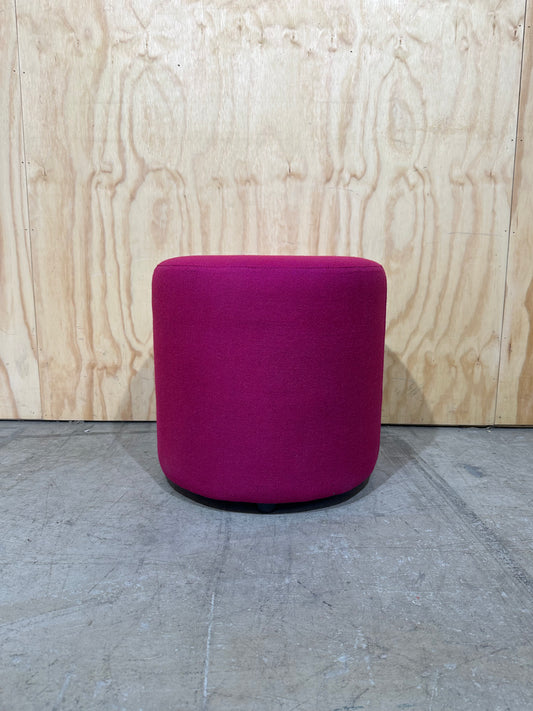 Small burgundy ottoman
