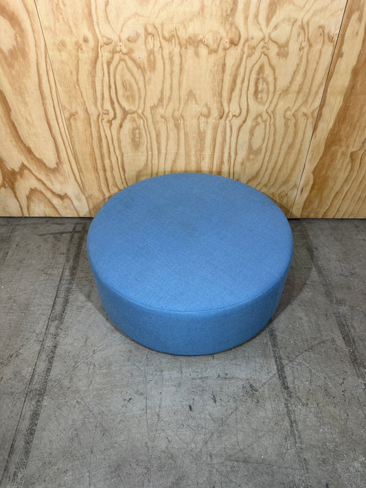 Light blue circular ottoman