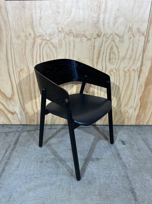 Contemporary black dining chair