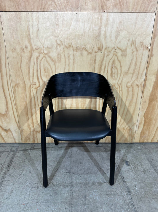 Contemporary black dining chair