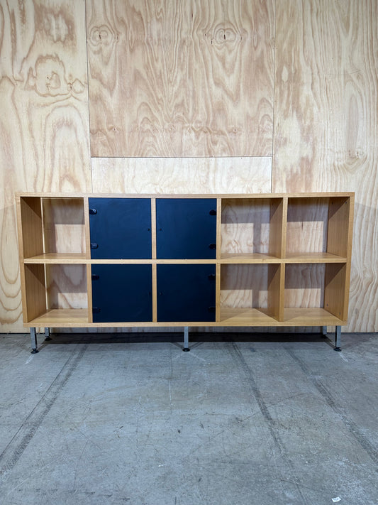 Narrow sideboard with cubed storage