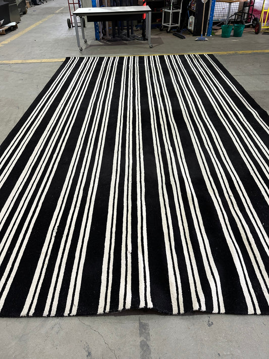 Leith Luxury Striped carpet by Designer Rugs