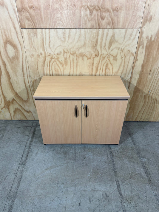 Timber veneer two door sideboard by Workspace