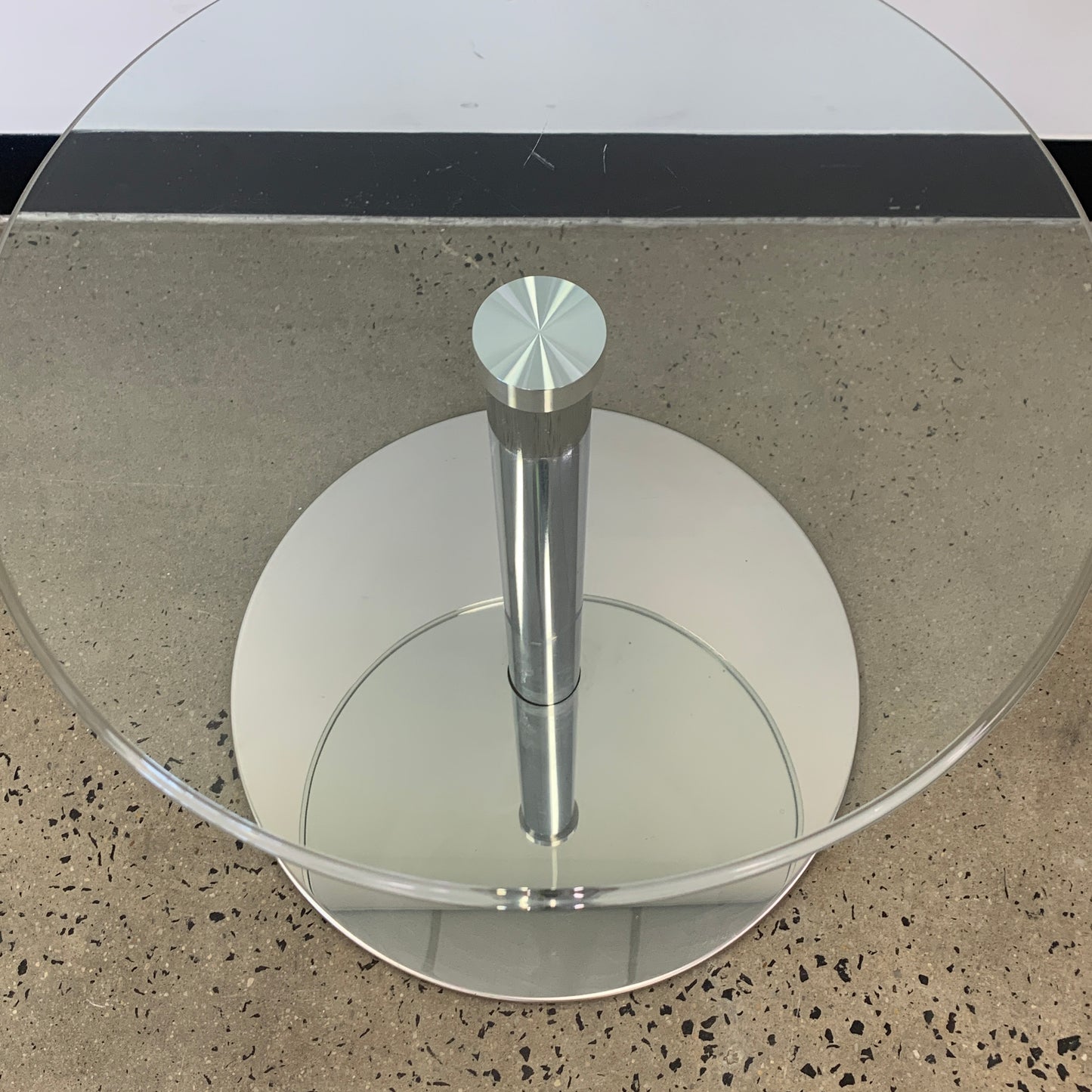 Circular Glass Side Tables