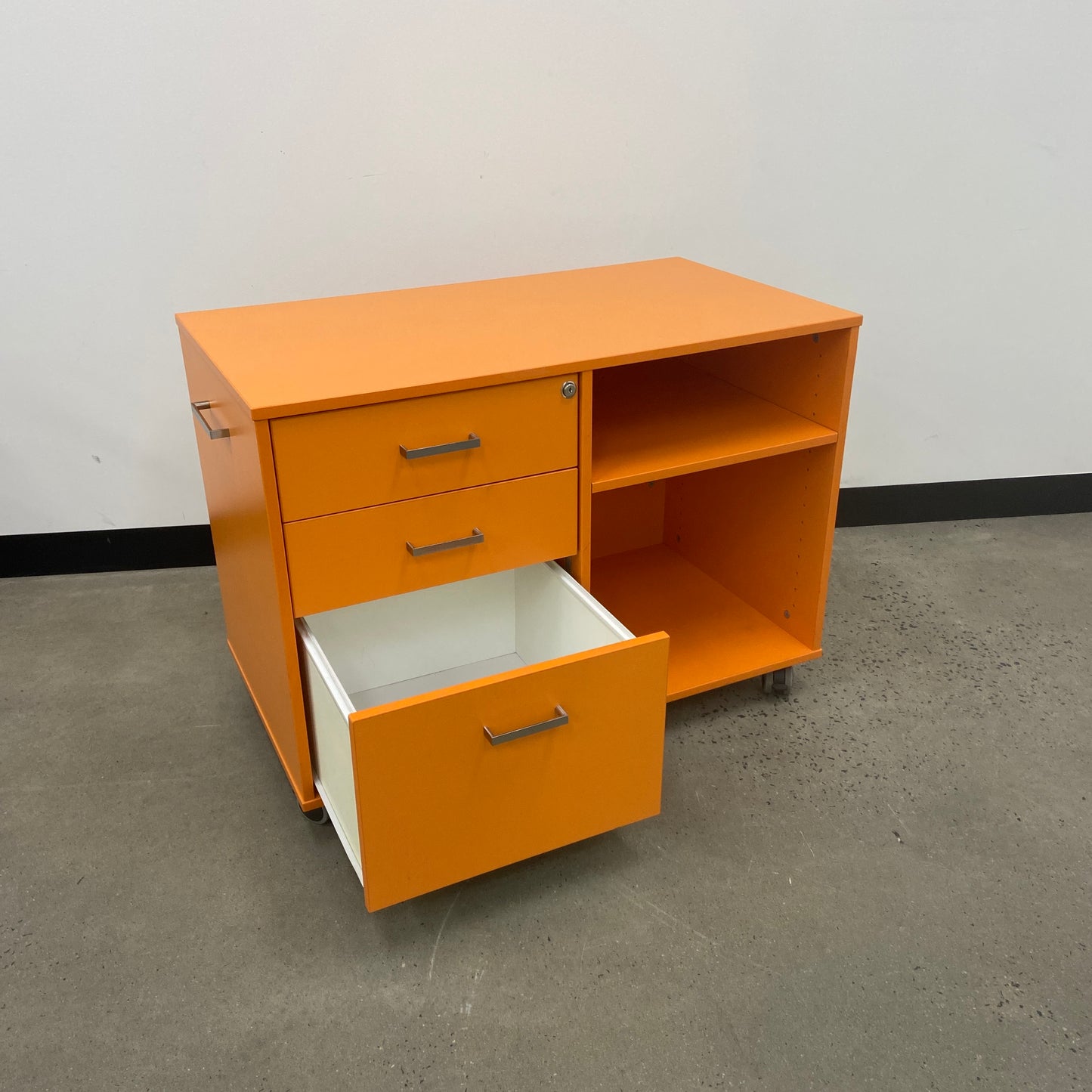 Caddy Filing Cabinet in Orange