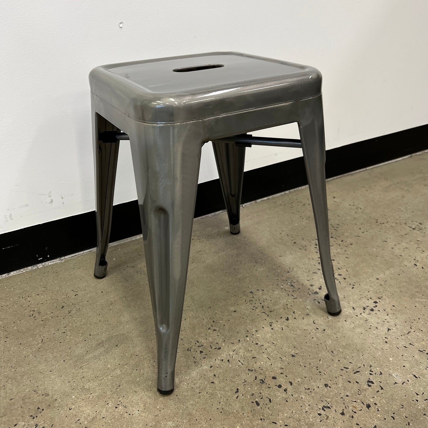 Cafe Stool Silver Metal