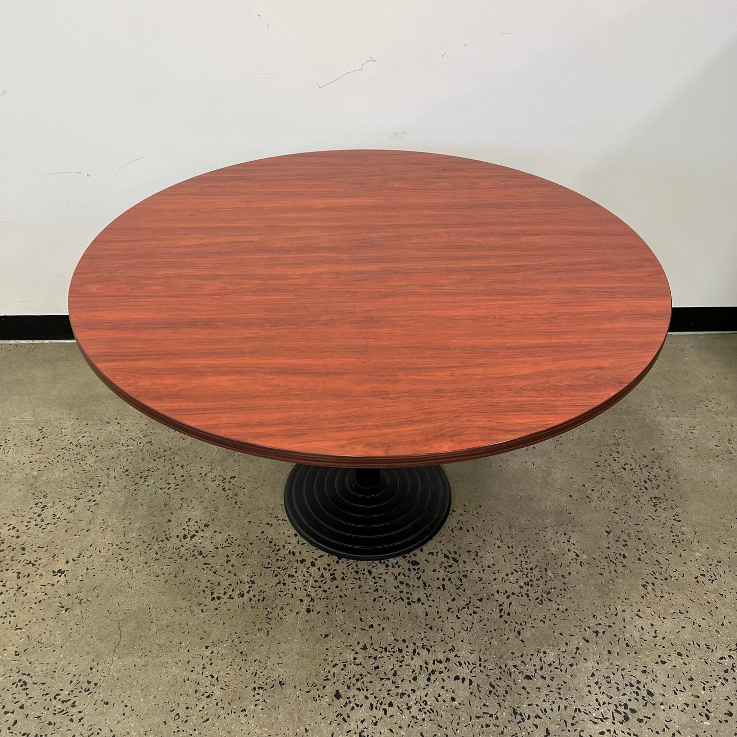 Cafe Table Round Wood Top with metal base