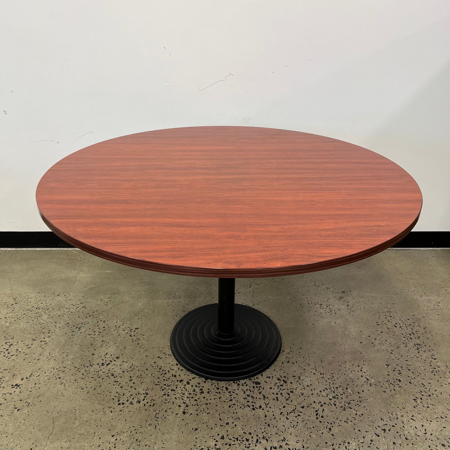 Cafe Table Round Wood Top with metal base