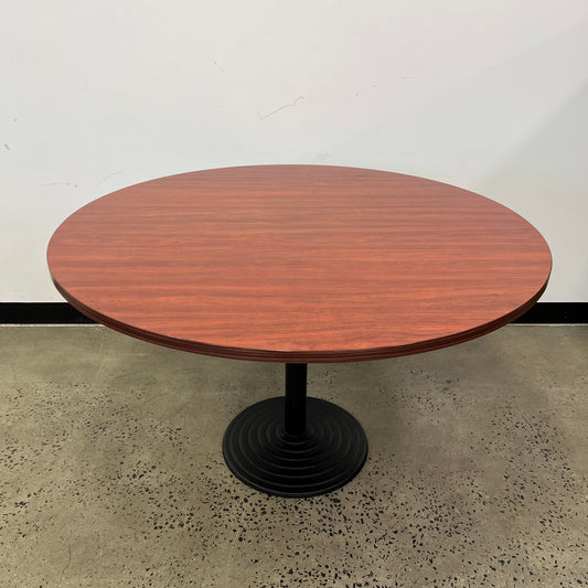 Cafe Table Round Wood Top with metal base