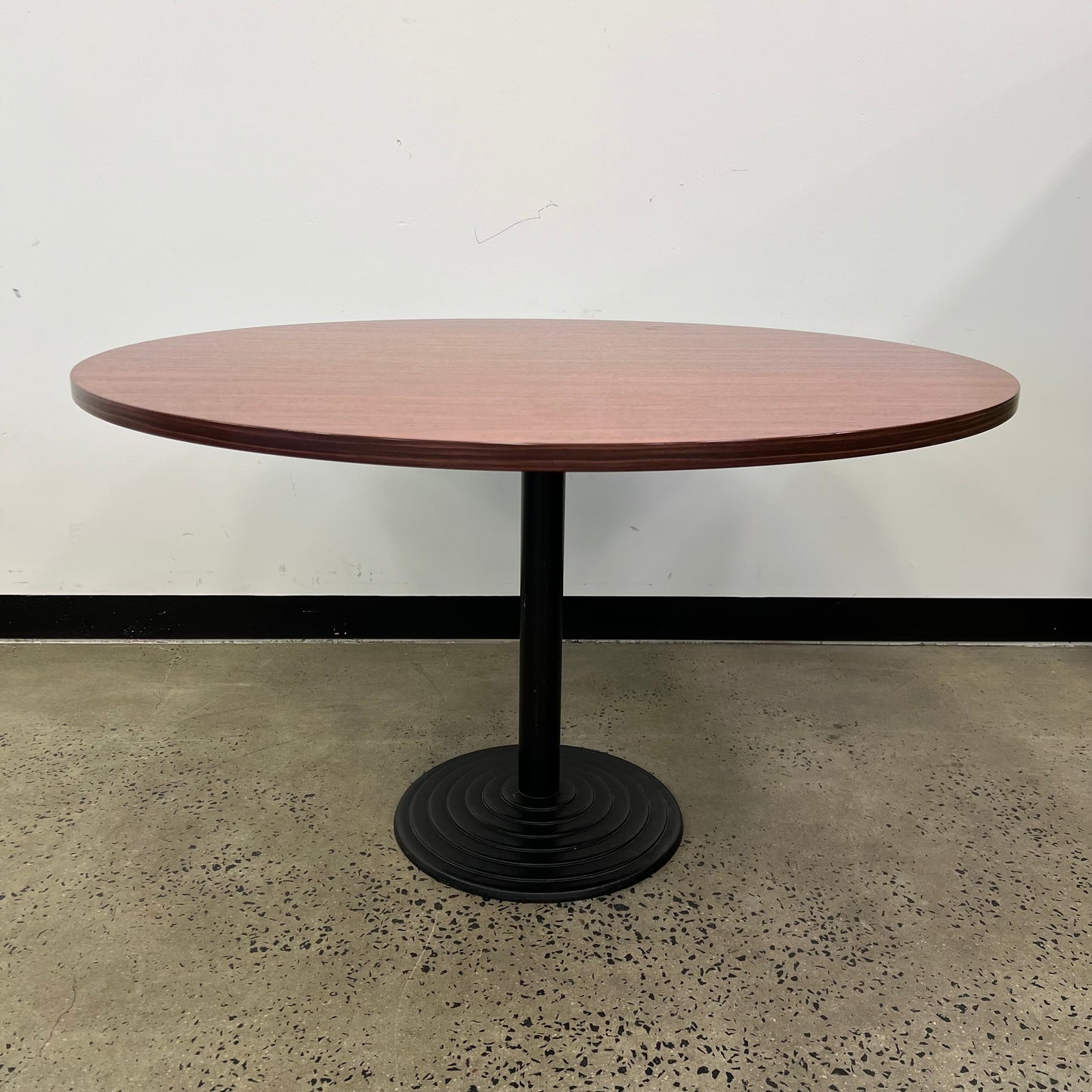 Cafe Table Round Wood Top with metal base