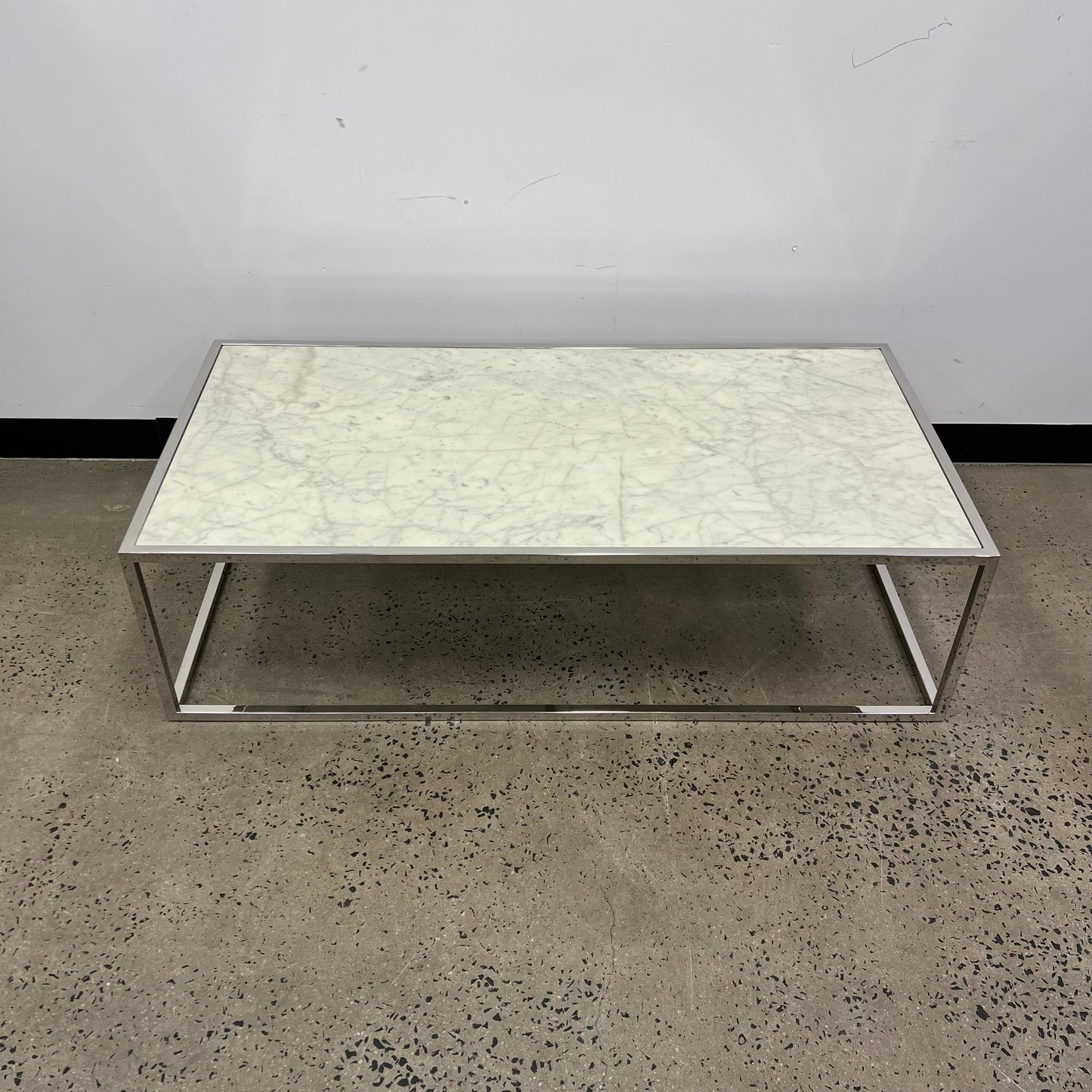 Coffee Table Marble and Chrome