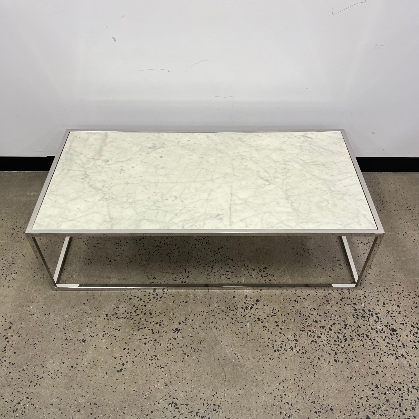 Coffee Table Marble and Chrome