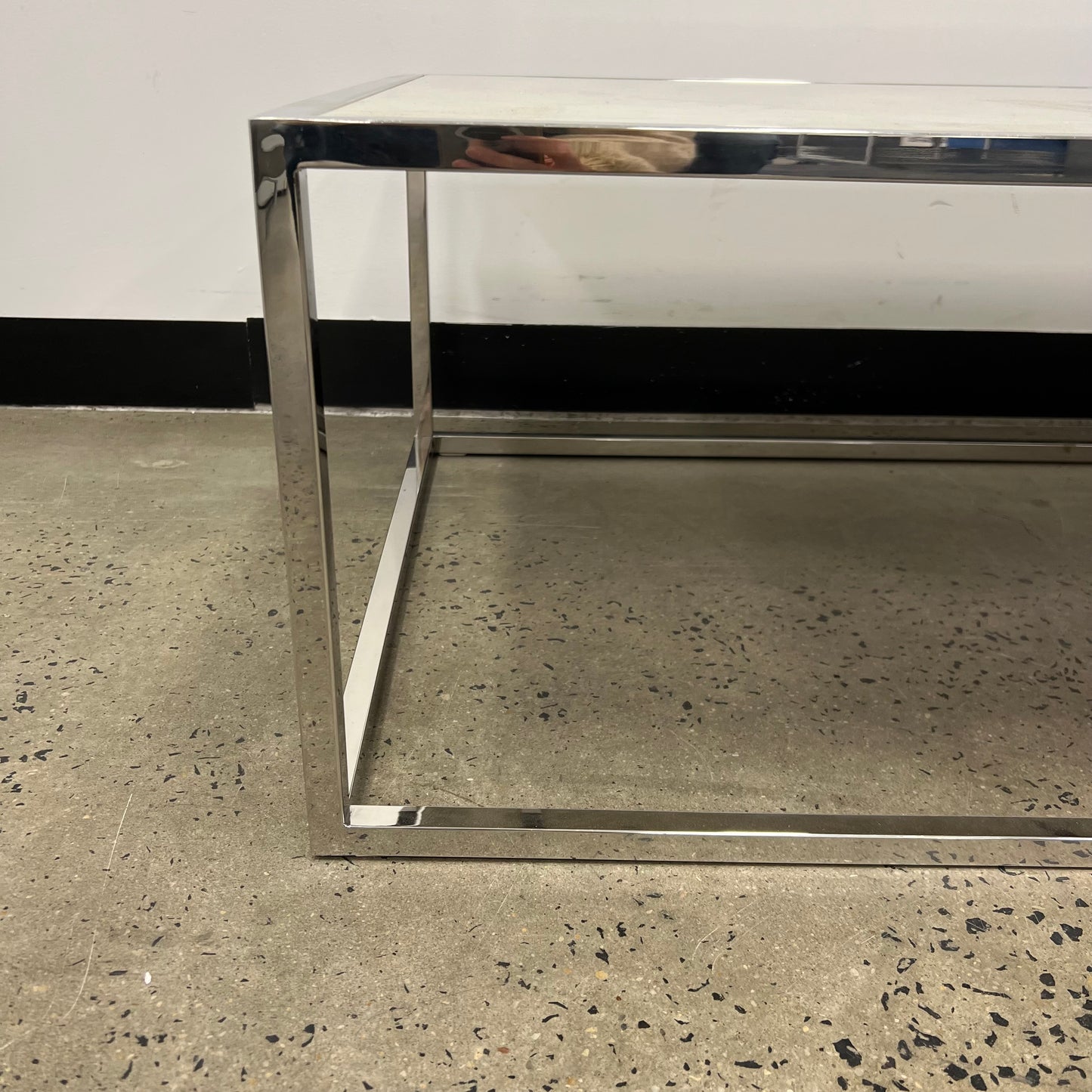 Coffee Table Marble and Chrome