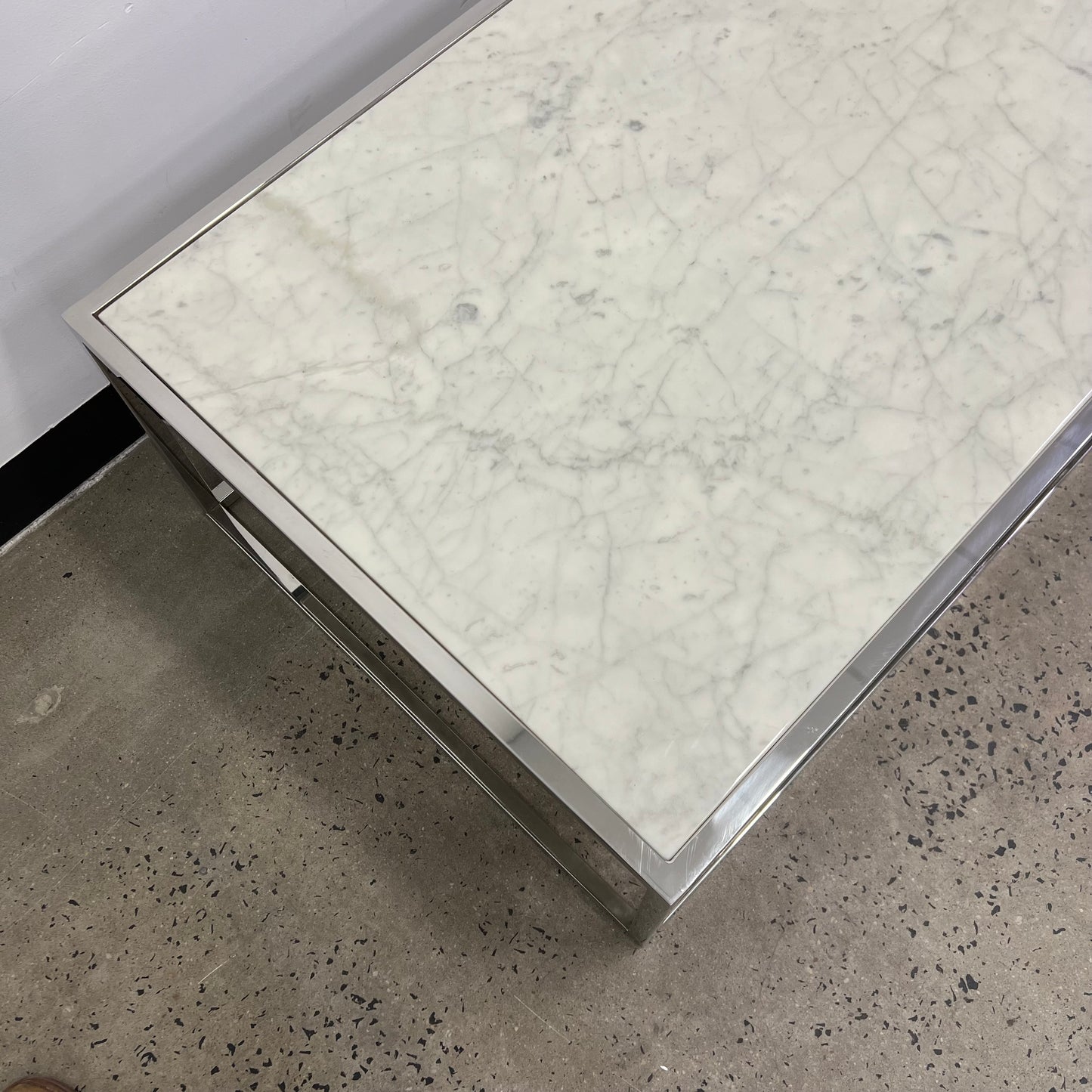 Coffee Table Marble and Chrome