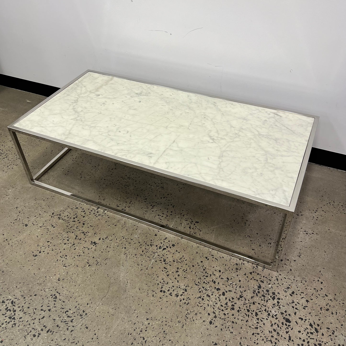 Coffee Table Marble and Chrome