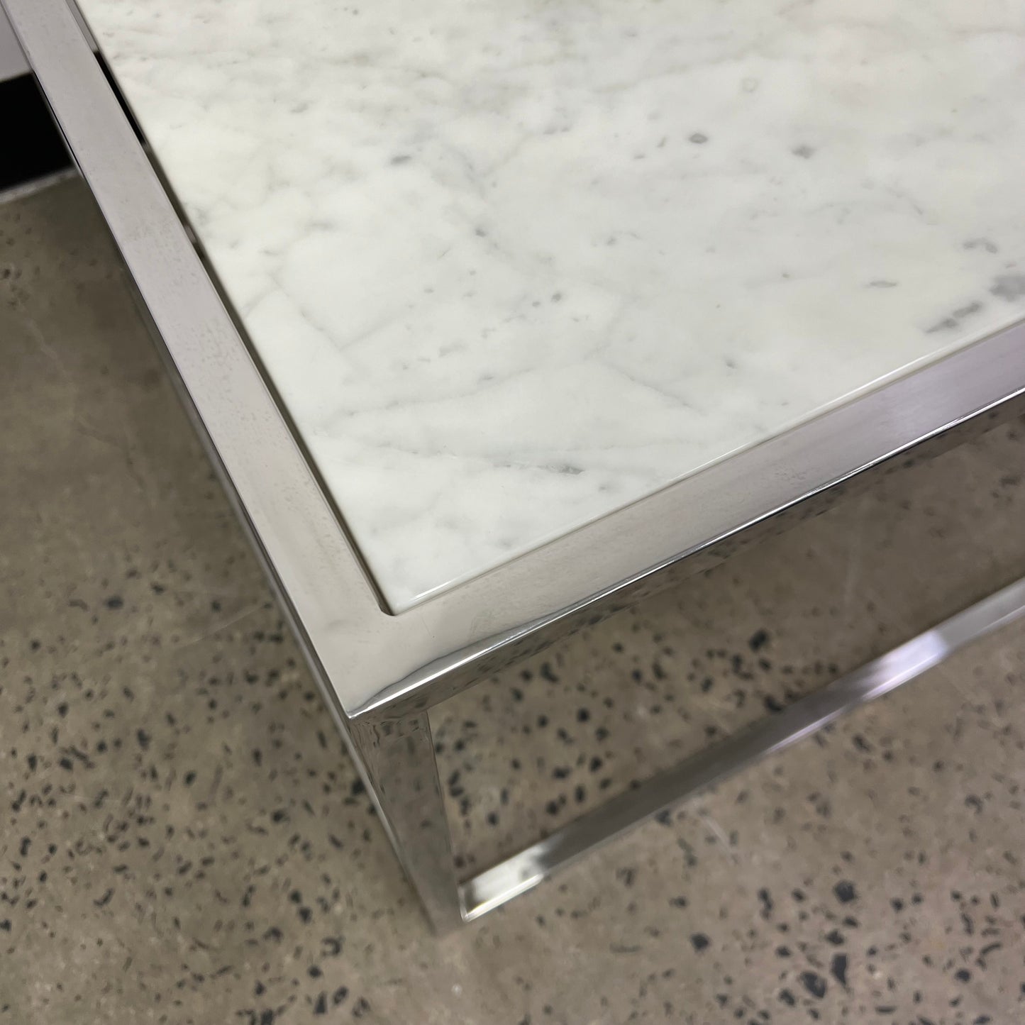 Coffee Table Marble and Chrome