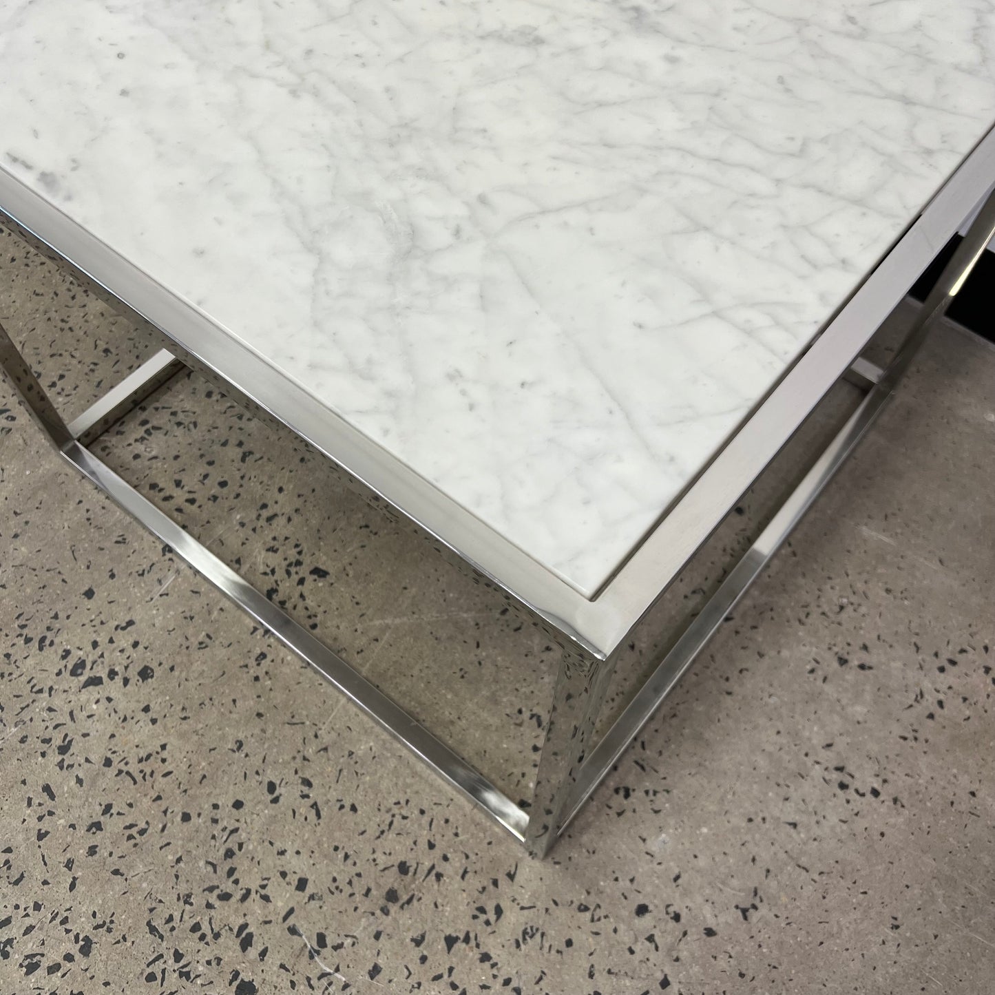 Coffee Table Marble and Chrome