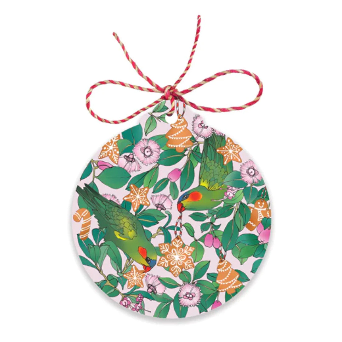 Earth Greetings Christmas Gift Tag (round)