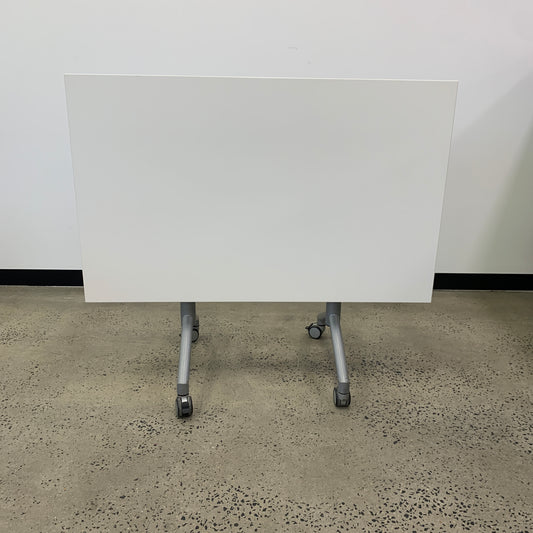 Table Desk Flip White on Wheels
