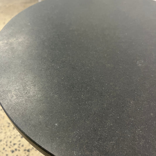 Small Circular Black Marble Top Side Cafe Table