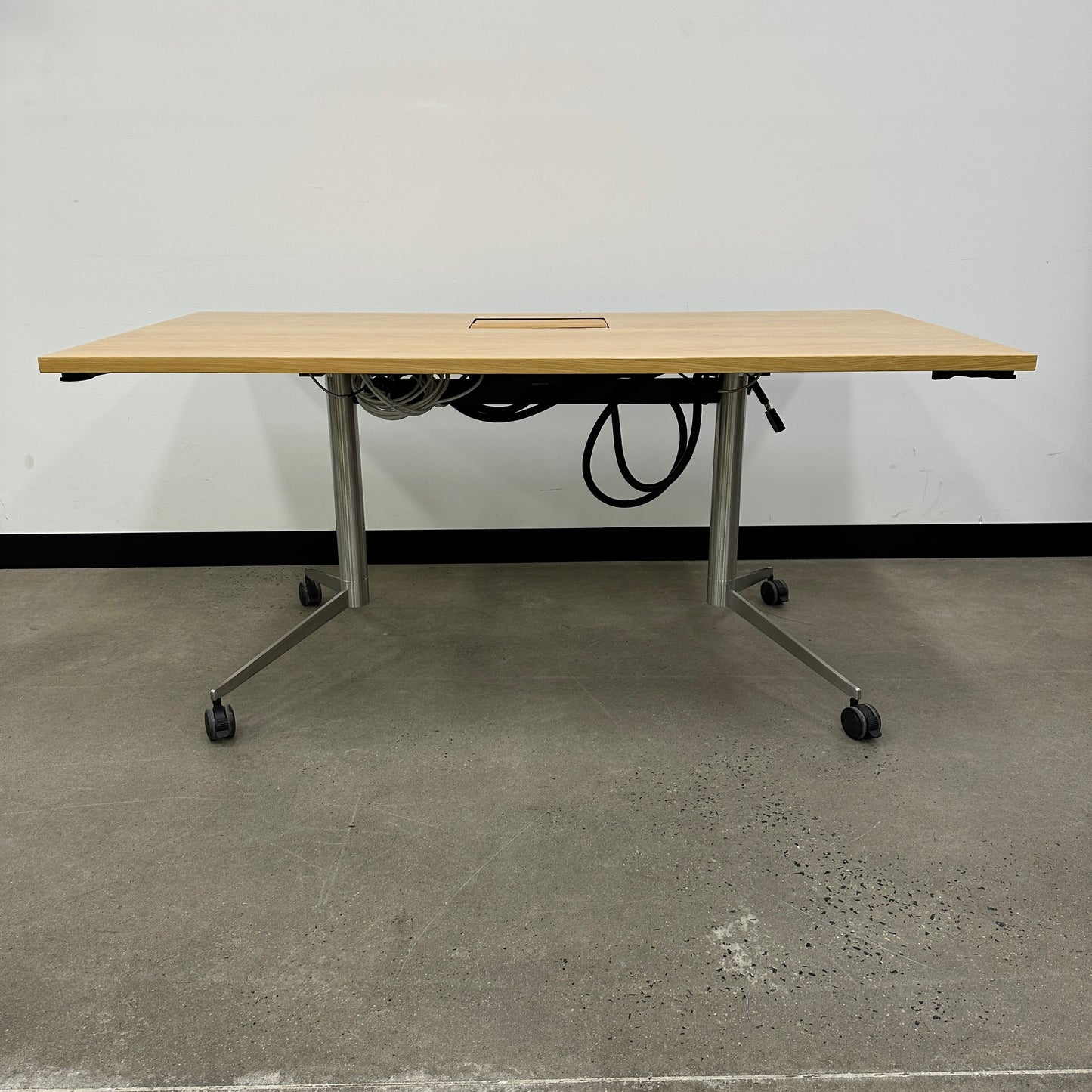 Krost Oslo Flip Wooden Table Desk with Cable Management