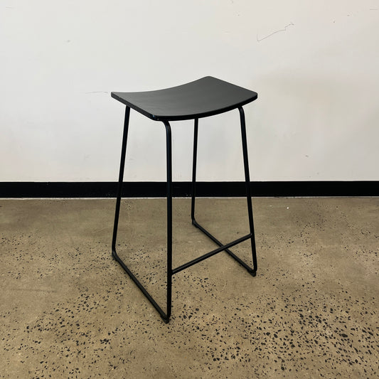 Target Jarvis Bar Stool with Black Wooden top and Black Metal Legs