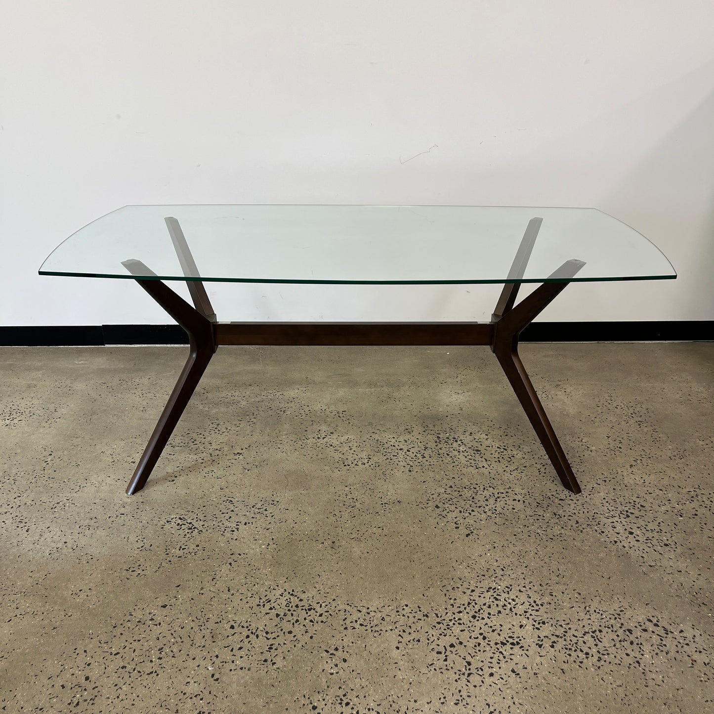 Willow by Interwood Brunel Glass Top Dining Table