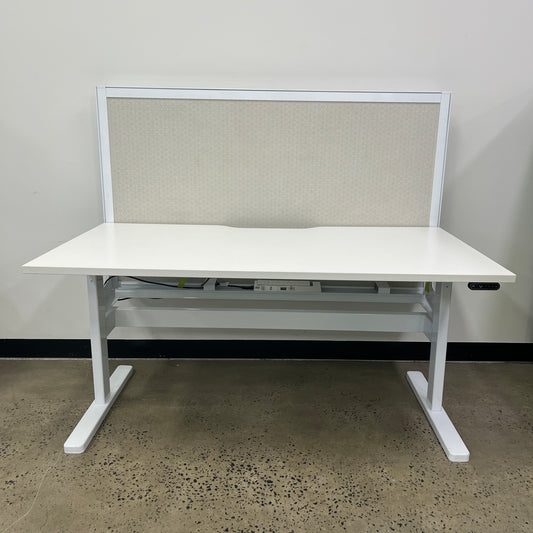 Agile Sit Stand Workstation Single Desk with Partition