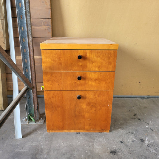 CLEARANCE Brown Pedestal 3 Drawer