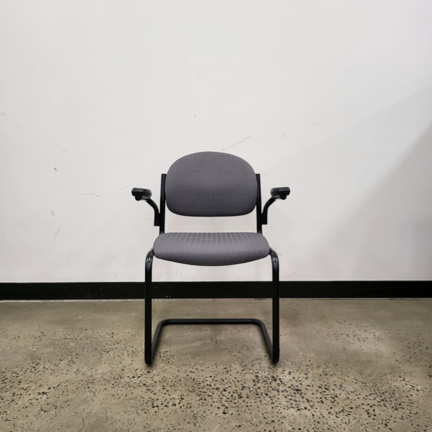 Cantilever Boardroom Chairs in Charcoal Grey and Black