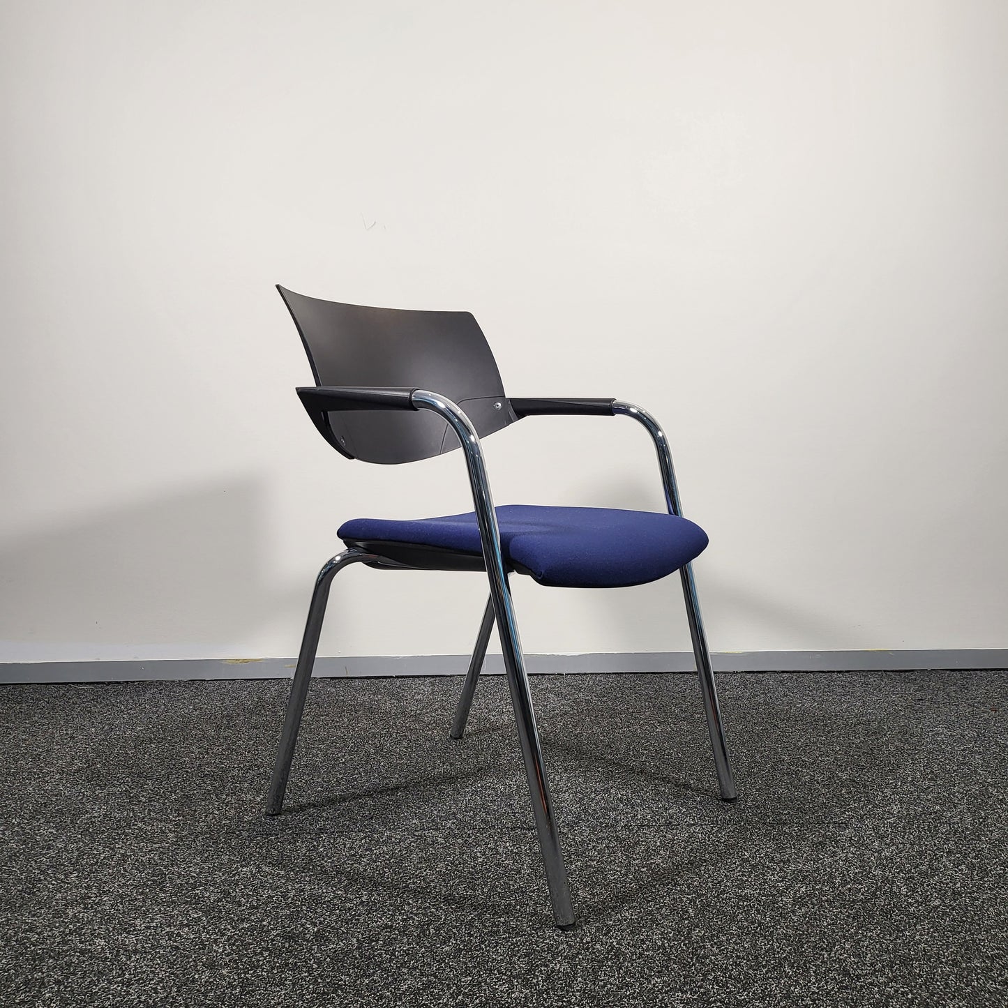 Koenig + Neurath Chair with Blue Upholstery