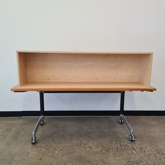 Floating Bookshelf in Light Oak Vinyl Finish