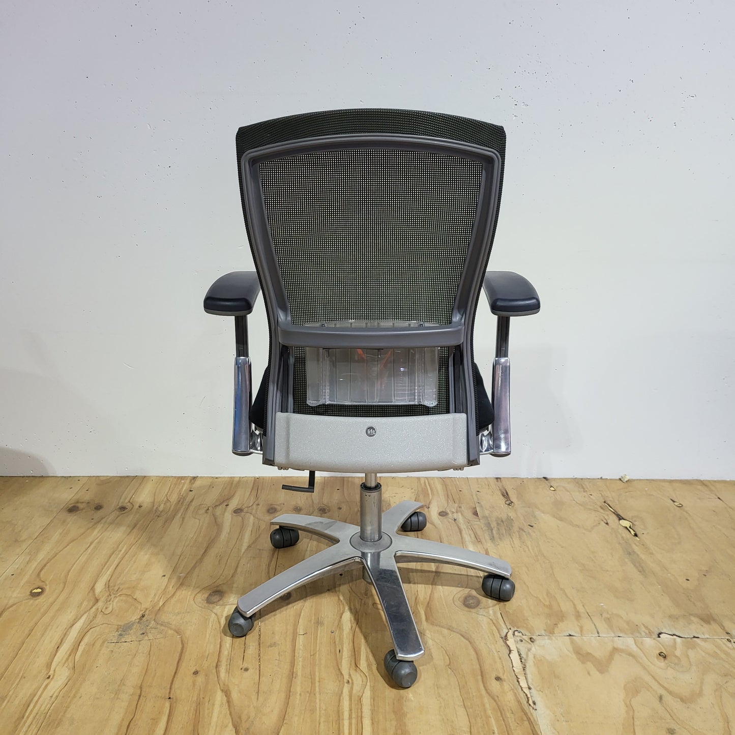 Life Office Chair by Formway Black Mesh Chair Upholstered Seat With Arm Rests