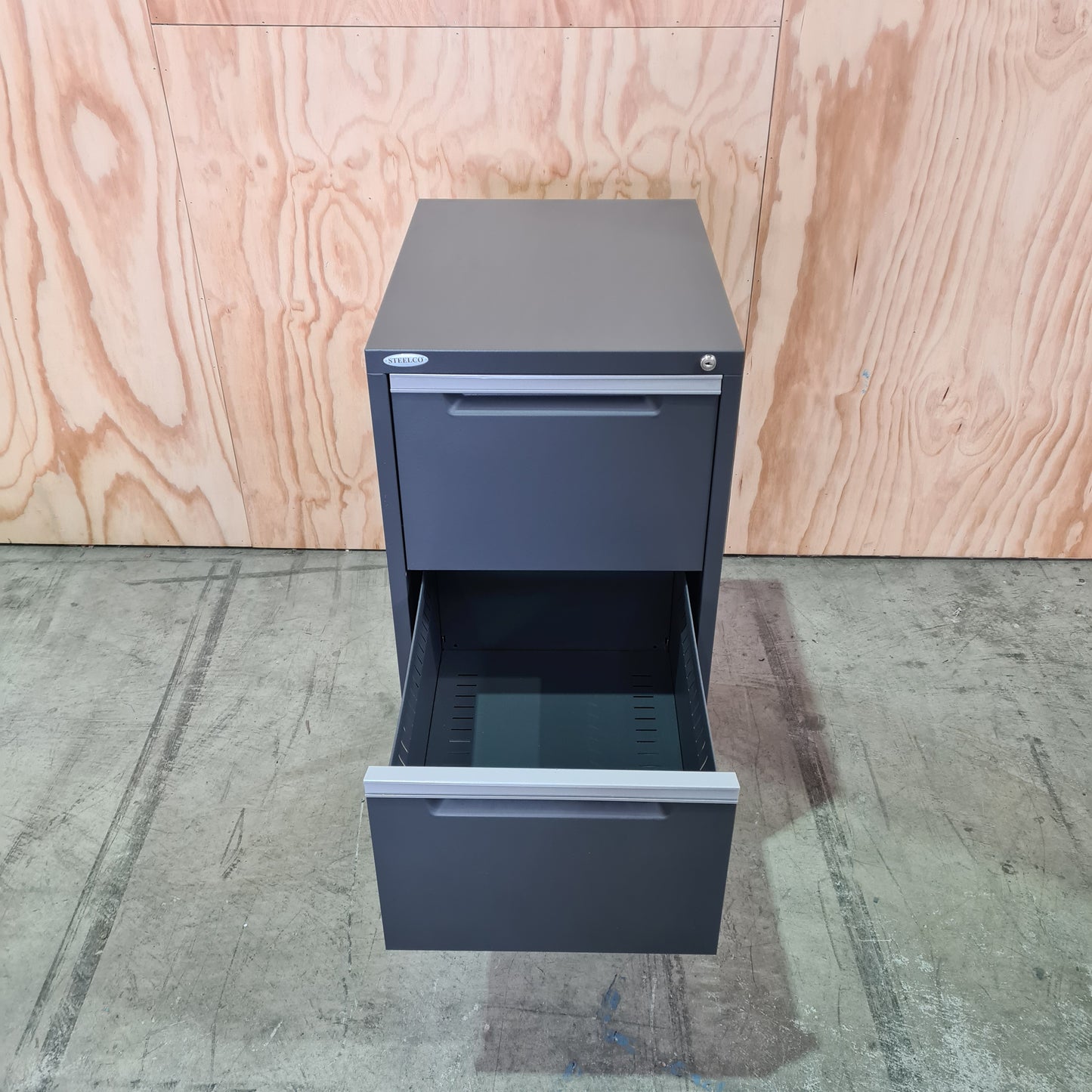 SteelCo 3 Drawer Filing Cabinet in Charcoal