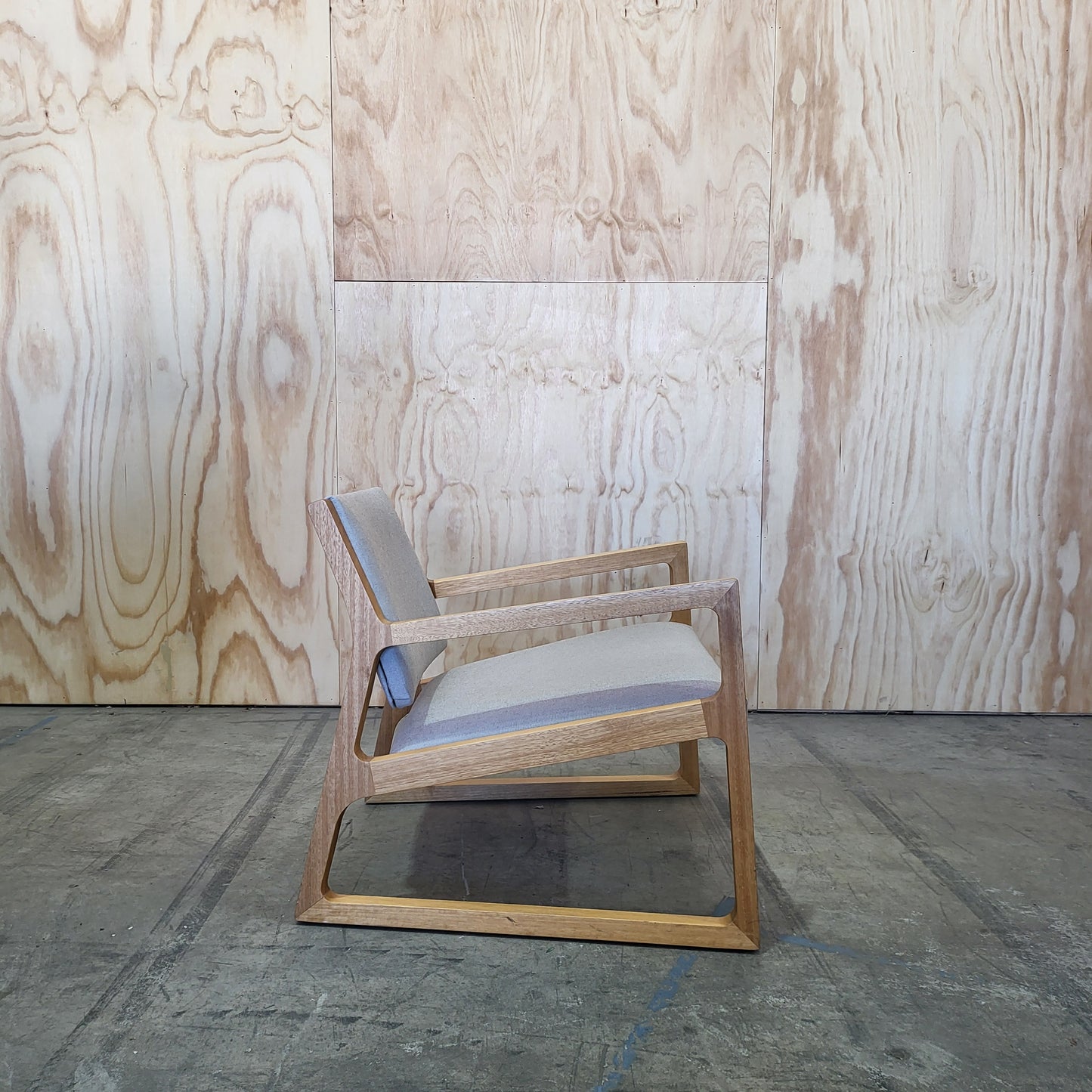 Splay Armchair by Stylecraft in Light Grey Tasmanian Oak