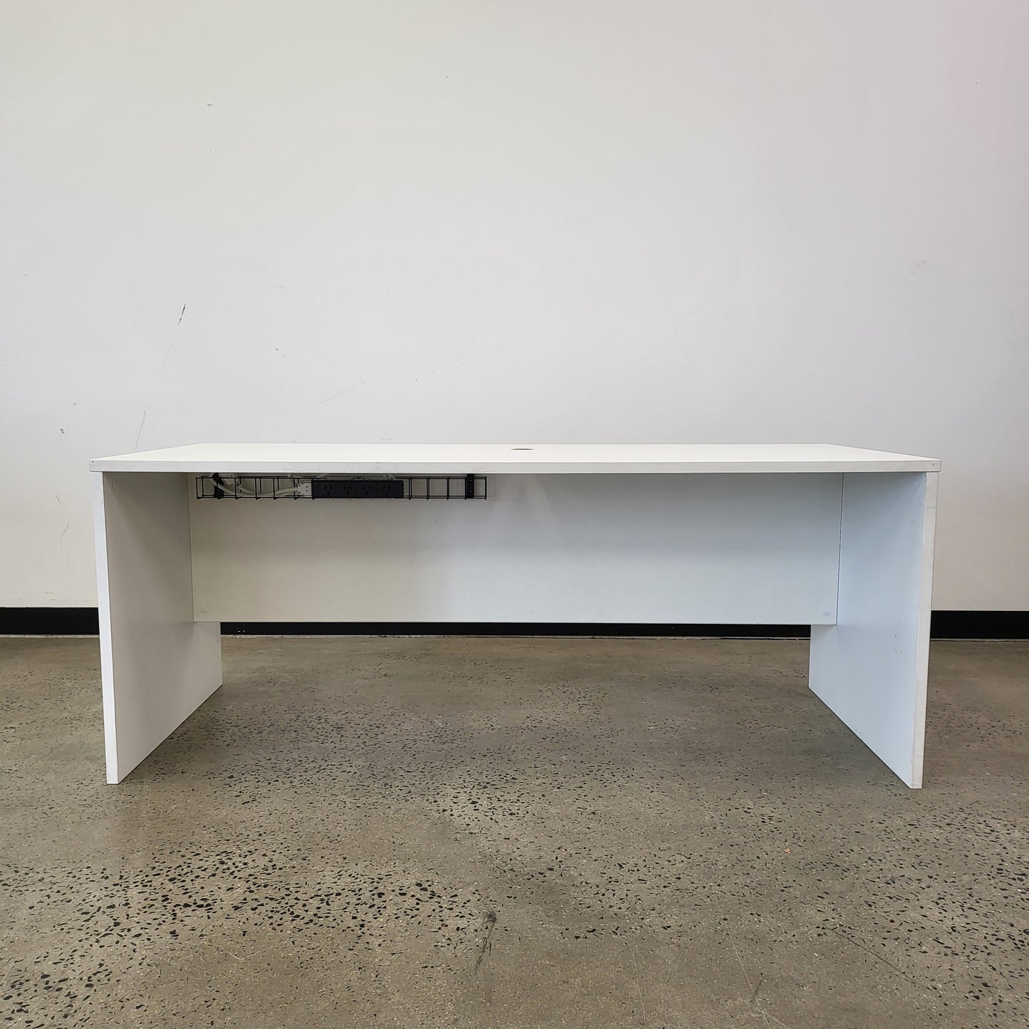 Office Desk in White with Cable Management