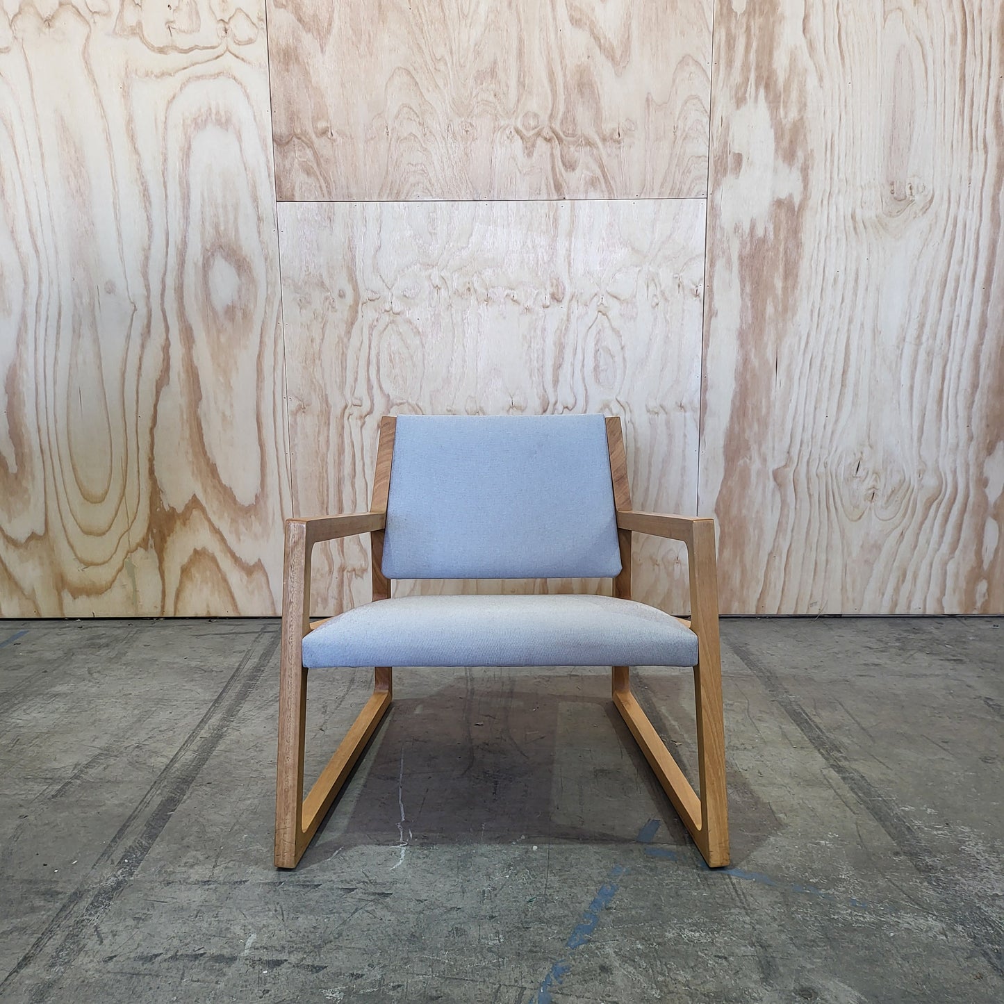 Splay Armchair by Stylecraft in Light Grey Tasmanian Oak