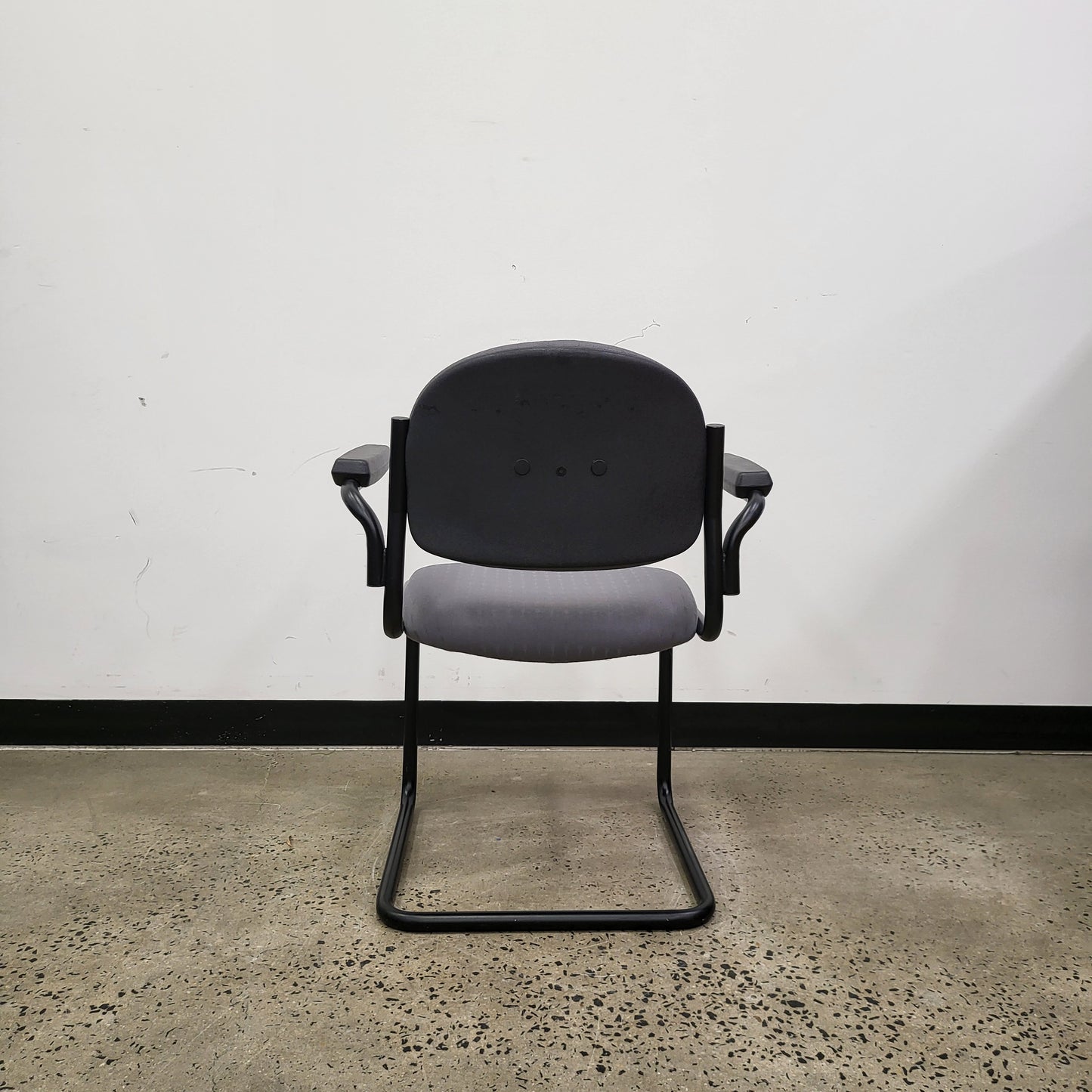 Cantilever Boardroom Chairs in Charcoal Grey and Black