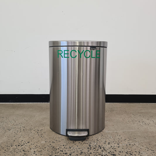 Brabantia Recycling Pedal Bin in Aluminium Finish