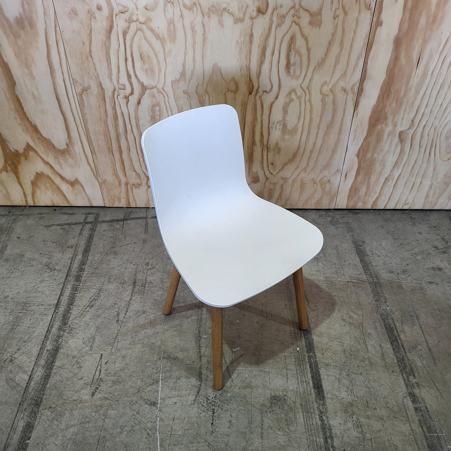 Vitra HAL Light Oak Chair in White