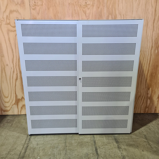 CLEARANCE Large White Storage Unit with Sliding Doors