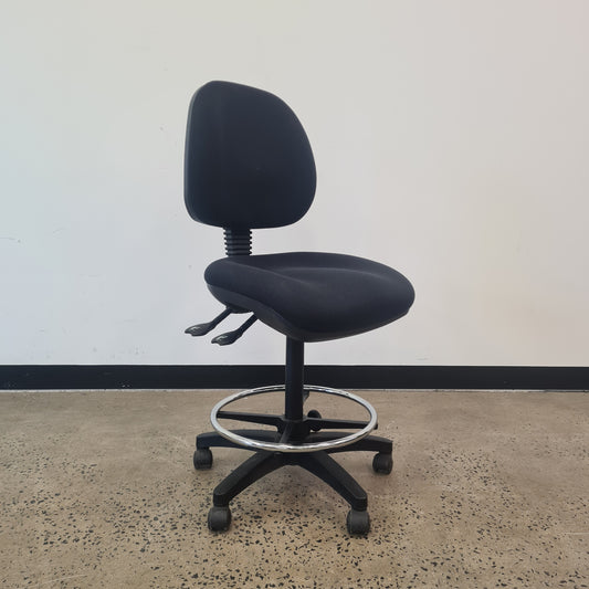 Black Drafting Task Chair