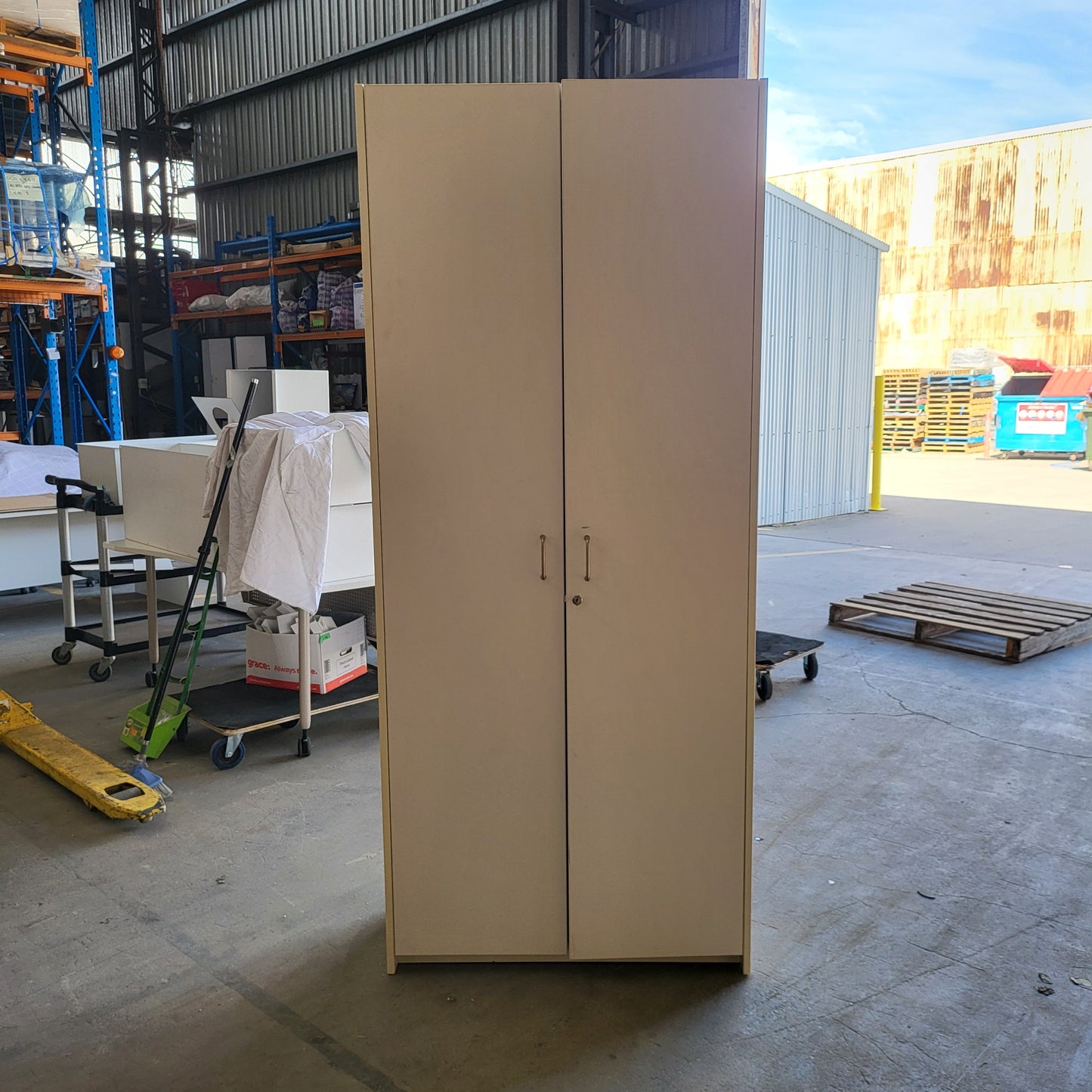 CLEARANCE Tall Cupboard in White