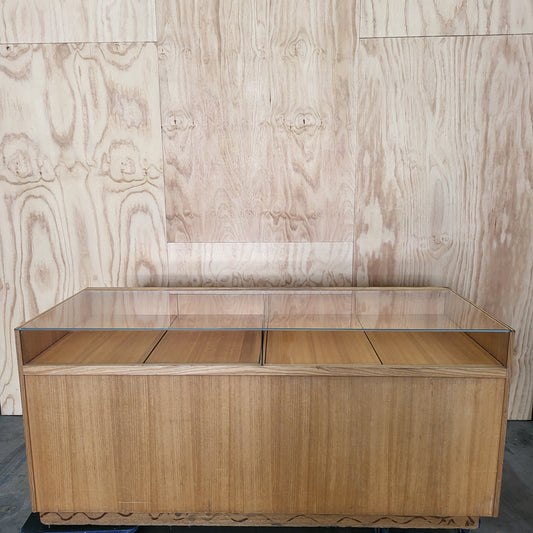 Glass Top Display Cabinet with Storage