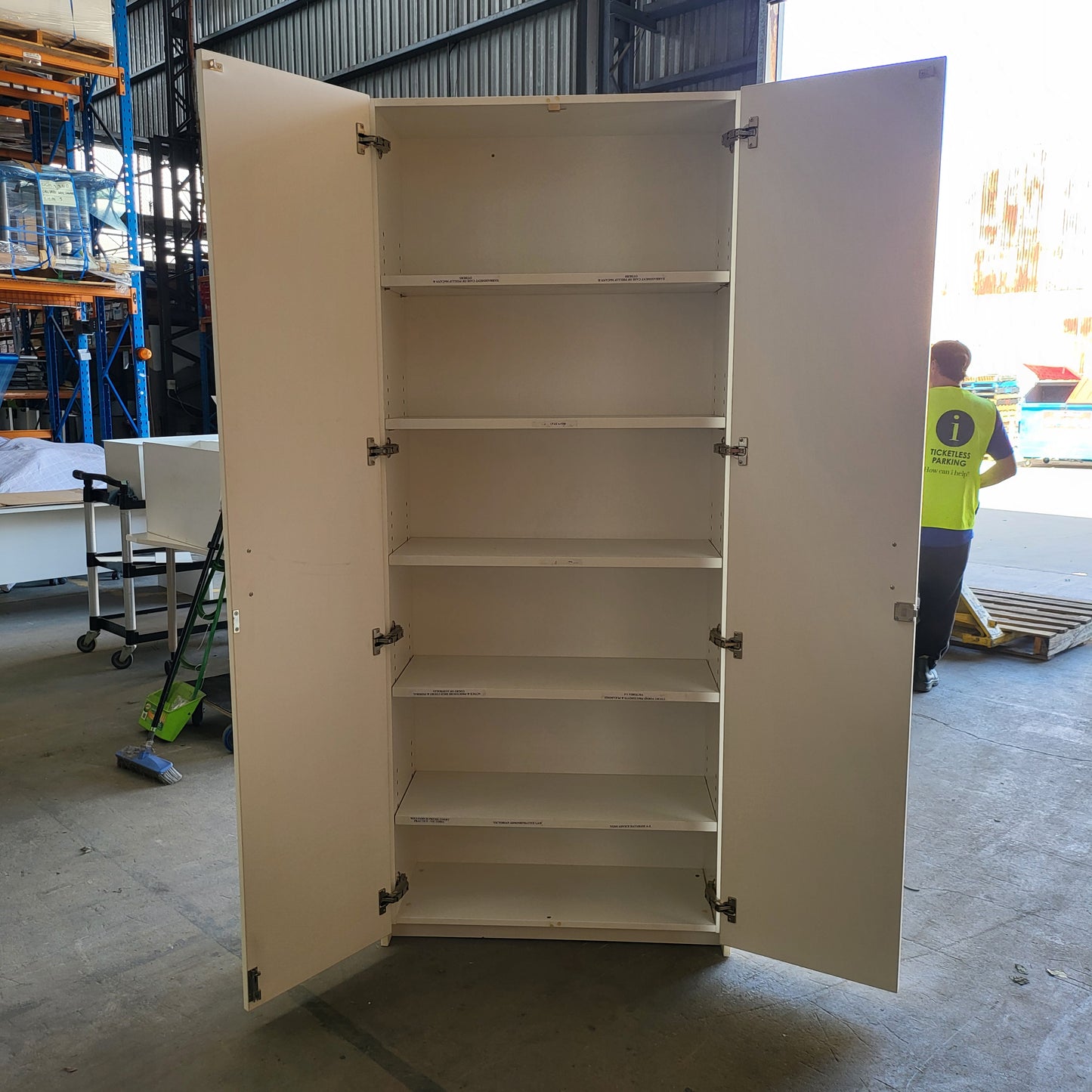 CLEARANCE Tall Cupboard in White