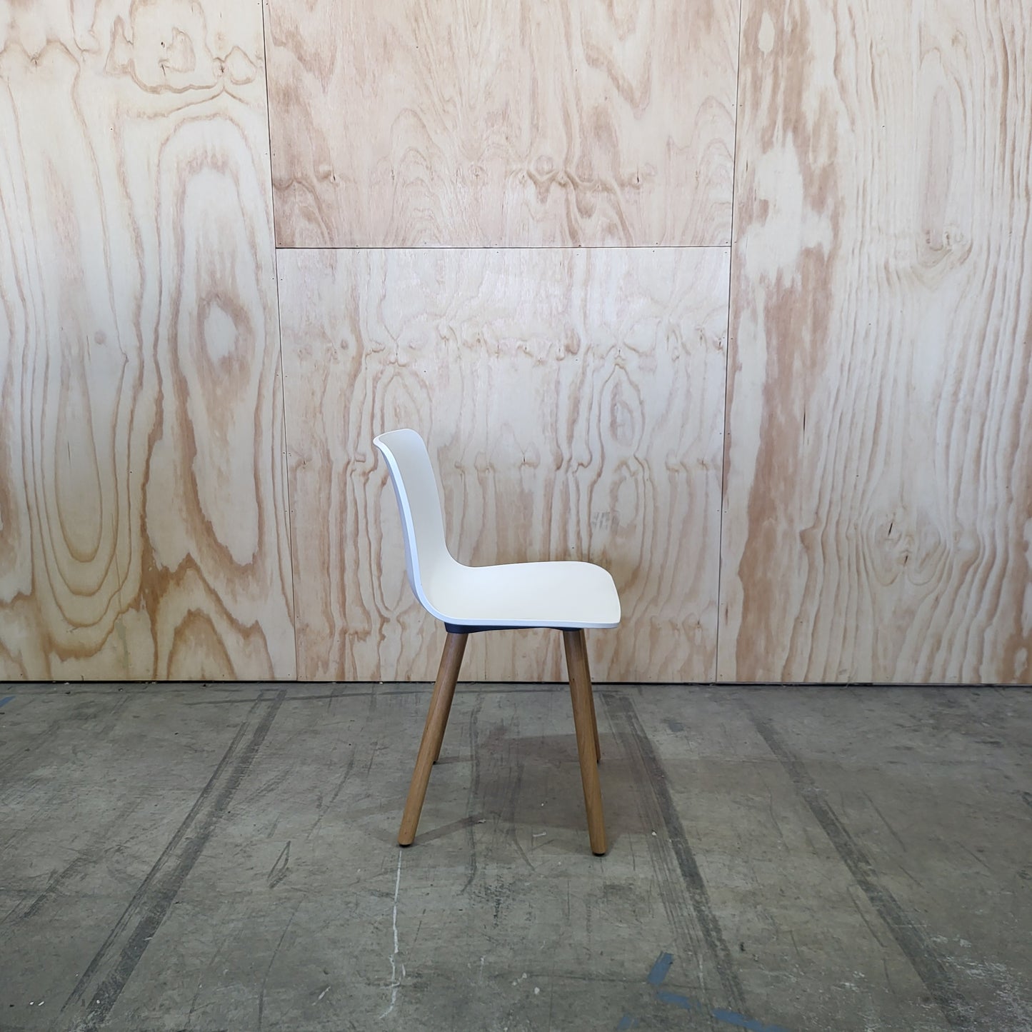 Vitra HAL Light Oak Chair in White